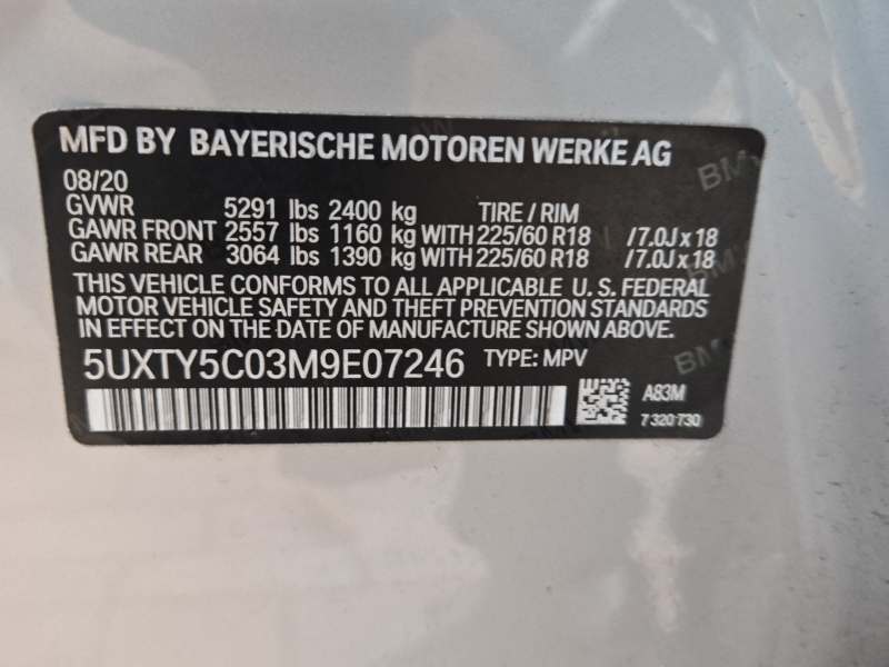 2021 BMW X3 Sports Activity Vehicle xDrive30i